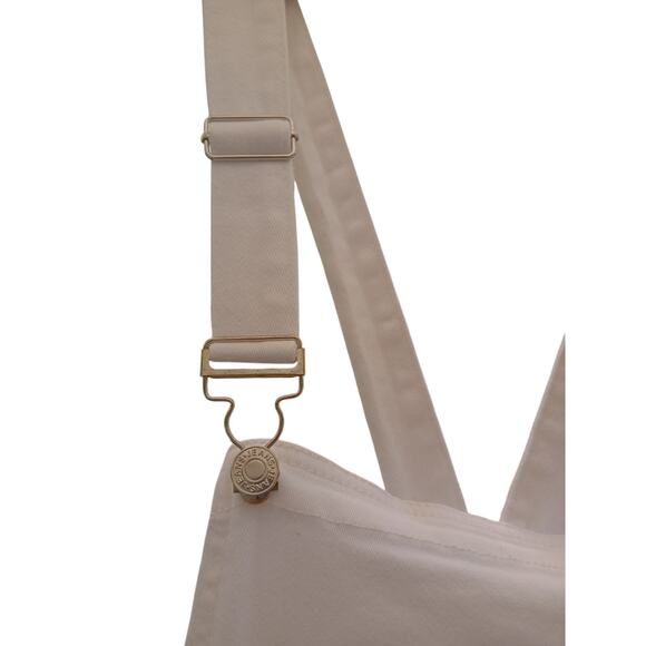 Shein White Overall Pockets Denim Style Button  Details Cotton Elastane Junior L - Picture 5 of 8